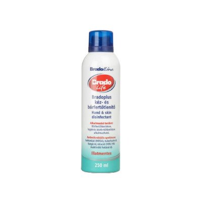 Kéz- és bőrfertőtlenítő pumpás 250 ml BradoLife Kéz- és bőrfertőtlenítő pumpás 250 ml BradoLife