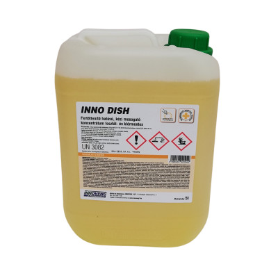 Mosogatószer 5 liter kézi fertőtlenítő hatással Inno-Dish Mosogatószer 5 liter kézi fertőtlenítő hatással Inno-Dish