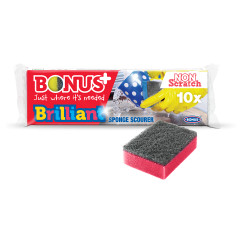 Mosogatószivacs 10 db/csomag Bonus+ Brilliant B513 Iroda üzemeltetés, munkavédelem Bonus