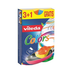 Mosogatószivacs Pur Active 3+1 Vileda Colors_F17881 Iroda üzemeltetés, munkavédelem Vileda háztartási