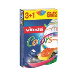 Mosogatószivacs Pur Active 3+1 Vileda Colors_F17881 Iroda üzemeltetés, munkavédelem Vileda háztartási