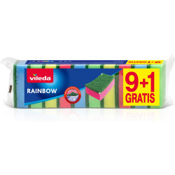 Mosogatószivacs 9+1 db/csomag Vileda Rainbow_F2590A Iroda üzemeltetés, munkavédelem Vileda háztartási