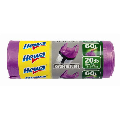 Szemeteszsák köthető füles 60 literes 20 db/tekercs lila Fino Szemeteszsák köthető füles 60 literes 20 db/tekercs lila Fino
