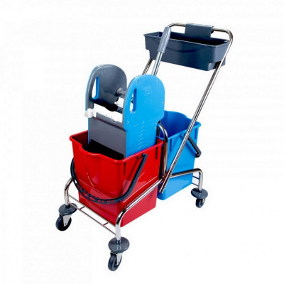 Takarítókocsi króm vázas 2 x 18 liter CK757-T Takarítókocsi króm vázas 2 x 18 liter CK757-T