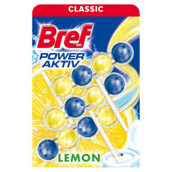 WC illatosító golyós 3 x 50 g Power Aktiv Bref Lemon Iroda üzemeltetés, munkavédelem Bref