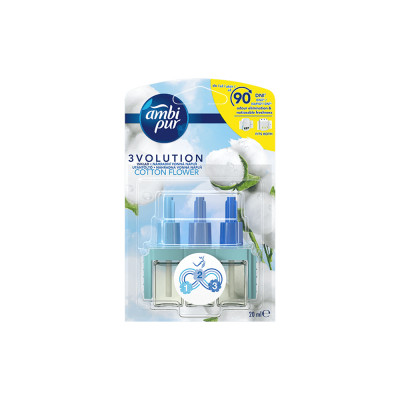 Légfrissítő elektromos kezdőcsomag 20 ml Ambi Pur 3 Volution Cotton Flower
