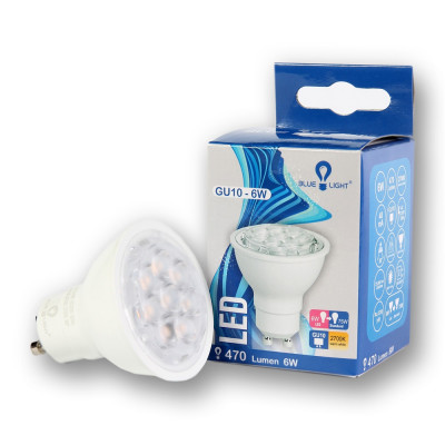 Led 6W GU10 2700k 470lm Blue Light Led 6W GU10 2700k 470lm Blue Light