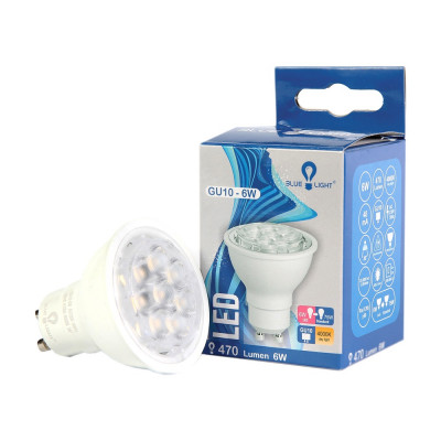 Led 6W GU10 4000k 470lm Blue Light Led 6W GU10 4000k 470lm Blue Light