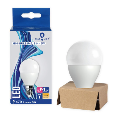 Led 5W E14 gömb 470lm 2700k Blue Light Led 5W E14 gömb 470lm 2700k Blue Light