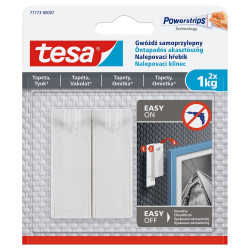 Akasztószög öntapadós, érzékeny felületekhez 1 kg teherbírású 2 darab/bliszter Tesa Powerstrips Iroda üzemeltetés, munkavédelem Tesa