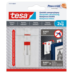 Akasztószög öntapadó állítható, érzékeny felületekhez 2 kg teherbírású 2 darab/bliszter Tesa Powerstrips Iroda üzemeltetés, munkavédelem Tesa