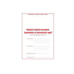 Beépített tűzjelző berendezés üzemeltési napló B.VALL.353