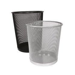 Fémhálós papírkosár 29,5x34cm, 20 liter nagy Fornax fekete Író- irodaszer, papíráru Fornax