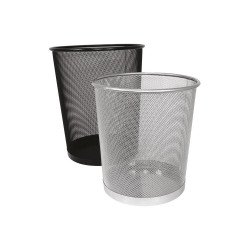 Fémhálós papírkosár 29,5x34cm, 20 liter nagy Fornax fekete Író- irodaszer, papíráru Fornax