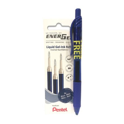 Rollertoll zselés golyóátmérő 0,7 mm Pentel EnerGel BL107-CX írásszín kék + ajándék tollbetét 3db/csomag Rollertoll zselés golyóátmérő 0,7 mm Pentel EnerGel BL107-CX írásszín kék + ajándék tollbetét 3db/csomag