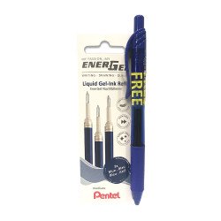 Rollertoll zselés golyóátmérő 0,7 mm Pentel EnerGel BL107-CX írásszín kék + ajándék tollbetét 3db/csomag Író- irodaszer, papíráru Pentel