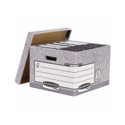 Archiváló konténer, karton, nagy, Fellowes® Bankers Box System, 10 db/csomag, Író- irodaszer, papíráru Fellowes