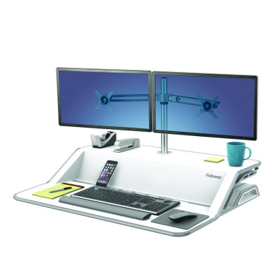 Munkaállomás ülő-álló, Fellowes® Lotus, fehér
