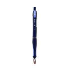 Golyóstoll nyomógombos Bluering® V5 kék test gumírozott fogó, írásszín kék