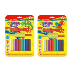 Gyurmakészlet 180g. műanyag késsel és nyújtóval 12 db/bliszter Keyroad vegyes színek Író- irodaszer, papíráru Keyroad