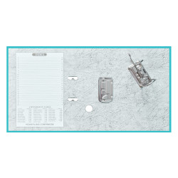 Iratrendező A4, 5cm,lapraszerelt, Bluering® Smart türkiz Író- irodaszer, papíráru Bluering