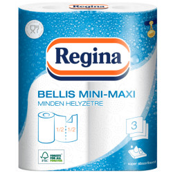 Háztartási papírtörlő kéztörlő 3 rétegű 100 lap/tekercs 2 tekercs/csomag Bellis Mini-Maxi fehér Iroda üzemeltetés, munkavédelem Egyéb