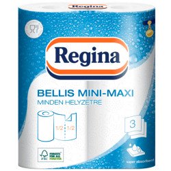 Háztartási papírtörlő kéztörlő 3 rétegű 100 lap/tekercs 2 tekercs/csomag Bellis Mini-Maxi fehér Iroda üzemeltetés, munkavédelem Egyéb