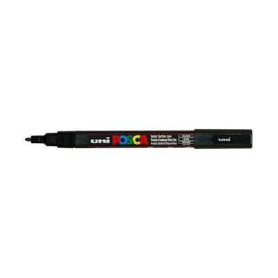 Dekormarker 0,9-1,3mm, Uni Posca PC-3M fekete Dekormarker 0,9-1,3mm, Uni Posca PC-3M fekete