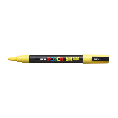 Dekormarker 0,9-1,3mm, Uni Posca PC-3M sárga Dekormarker 0,9-1,3mm, Uni Posca PC-3M sárga