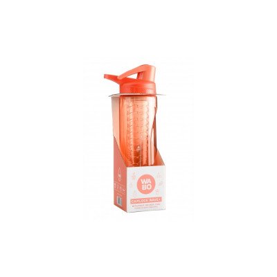 Palack, műanyag, csatos, gyümölcs, 750 ml, korall, Wabo Palack, műanyag, csatos, gyümölcs, 750 ml, korall, Wabo