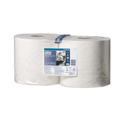 Ipari törlő 2 rétegű tekercses átmérő: 26,2 cm 2 tekercs/csomag Premium W1/W2 Tork_130041 fehér