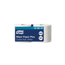 Ipari törlő 2 rétegű tekercses átmérő: 26,2 cm 750 lap/255 méter/tekercs 2 tekercs/csomag Premium W1/W2 Tork_130041fehér