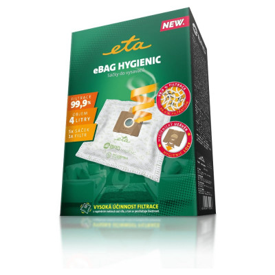 Porzsák textil 5 db/doboz ETA eBAG HYGIENIC 9600 68010