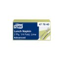Szalvéta 2 rétegű 1/4 hajtású 32,8 x 32,5 cm 200 lap/csomag Advanced Lunch Tork_477840 lime