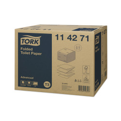 Toalettpapír 2 rétegű hajtogatott 242 lap/csomag 36 csomag/karton T3 Folded Tork_114271 fehér Iroda üzemeltetés, munkavédelem Tork