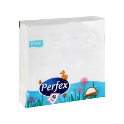 Szalvéta 1 rétegű 33 x 33 cm 100 lap/csomag Perfex fehér Iroda üzemeltetés, munkavédelem Perfex