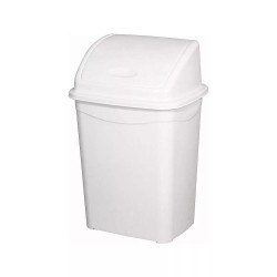 Szemetes kuka billenő fedéllel műanyag 9 literes fehér UP115 Író- irodaszer, papíráru Planet