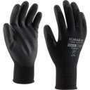 Szerelőkesztyű poliészter PU tenyérmártással méret 9-es eco_SCARAB-ECO fekete