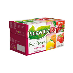Gyümölcstea 20x2 g PickwickVariációk I PIROS meggy, vörösáfonya és málna, citrus és bodzavirág, eper tejszín ízzel Teák Pickwick
