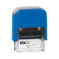 Bélyegző C10 Printer Colop átlátszó kék ház/fekete párna Irodatechnika, kellékei Colop