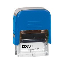 Bélyegző C10 Printer Colop átlátszó kék ház/fekete párna Irodatechnika, kellékei Colop