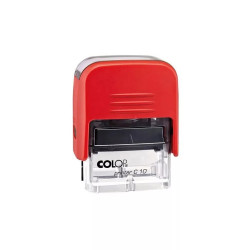 Bélyegző C10 Printer Colop átlátszó piros ház/fekete párna Irodatechnika, kellékei Colop