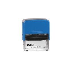 Bélyegző C60 Printer Colop átlátszó kék ház/fekete párna Irodatechnika, kellékei Colop