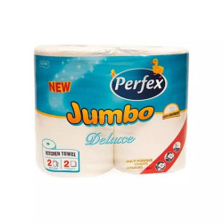 Háztartási papírtörlő kéztörlő 2 rétegű 2 tekercs/csomag 300 lap Boni Perfex Jumbo Deluxe Iroda üzemeltetés, munkavédelem Perfex