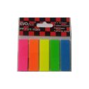 Jelölőcímke műanyag 12,7x44mm, 5 neon szín 5x20 db EVOFFICE