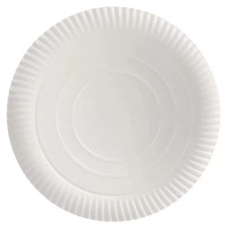 Tányér lapos papír 23 cm 100 db/csomag fehér Levestál, tányér Egyéb