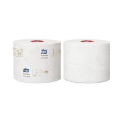 Toalettpapír 3 rétegű duplatekercses átmérő: 13,2 cm 70 m/tek 27 tekercs/karton Premium Mid-size T6 Tork_127510 fehér Iroda üzemeltetés, munkavédelem Tork