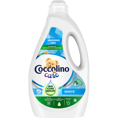 Mosógél 1,8 liter (45 mosás) fehér ruhákhoz Coccolino Care White Mosógél 1,8 liter (45 mosás) fehér ruhákhoz Coccolino Care White