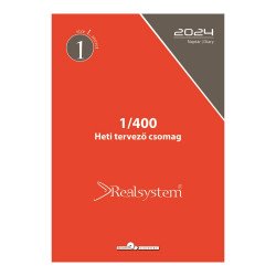 Gyűrűs kalendárium utántöltő csomag 1/400 fehér papíros éves, heti beosztású L mérethez Realsystem Író- irodaszer, papíráru Realsystem