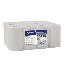 Kéztörlő 2 rétegű tekercses átmérő: 13 cm 100% cellulóz hófehér 12 tekercs/karton Celtex_30270 Iroda üzemeltetés, munkavédelem Celtex